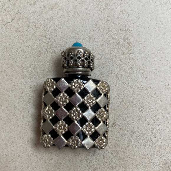 Other - Miniature silver plate perfume bottle. Made in France